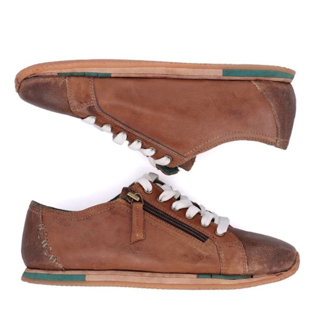 Roan Bed/Stu Maudt Pecan Leather and Suede Sneakers - Picture 5 of 10